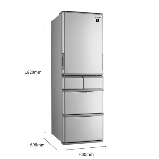 SHARP Sharp 412 liters multi-door refrigerator with any left and right doors PCI ion purification automatic ice making household frost-free refrigerator odor removal Japanese style refrigerator government subsidy 412 liters silver SJ-SA41W-S