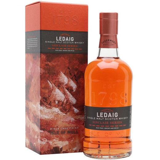 利得歌（LEDAIG）辛克莱系列 里奥哈酒桶 苏格兰单一麦芽威士忌 700ml 46.3度 洋酒