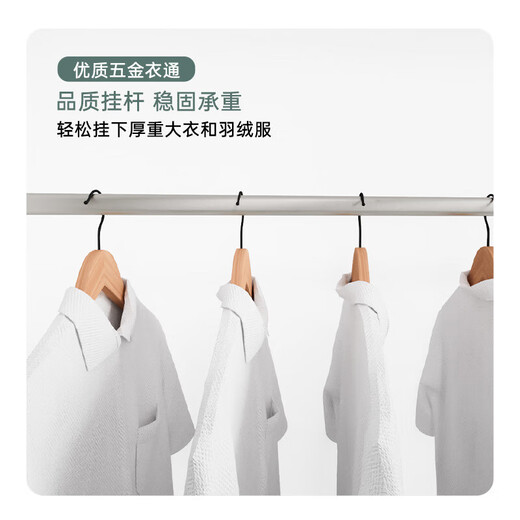 红苹果衣柜卧室现代简约家用2/3门小户型收纳衣橱组装大衣柜子R9224 【0.8米】棕橡丨二门衣柜