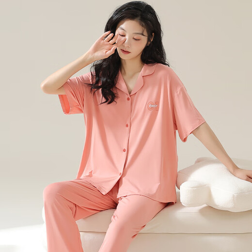 Pyjamas modal printanier et automne pour femmes 2025 Nouveau pantalon à manches courtes à manches courtes à manches courtes minces de vêtements décontractés d'été