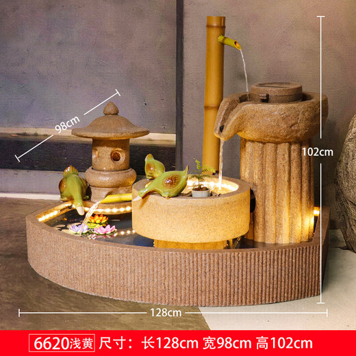 BAMBO de style japonais Fountain Fountain Balcon Decoration Indoor Affiche Affichage de poisson Pond Perme Paysage Paysage Aménagement paysage 9227