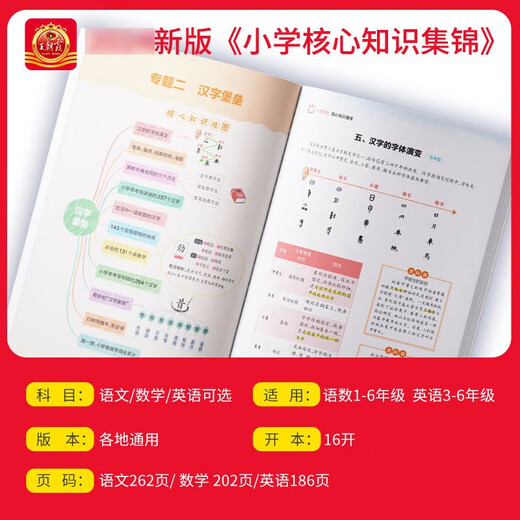 [Jingcang Sufa demain] 2025 Nouvelle version de Wang Chaoxia Primary School Core Knowledge Collection Mathematics Elementary School Basic Knowledge Inventory ** Résumé et tri de la collection d'examen des connaissances difficiles Primaire et Junior High School Examen général