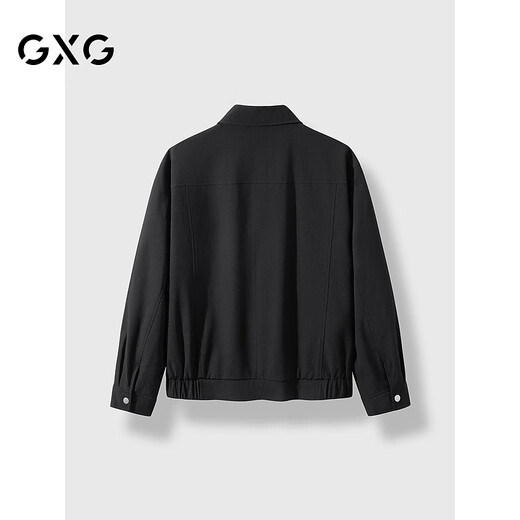 GXG Men's 2024 Autumn Casual Loose Coat Jacket Men Black 175/L
