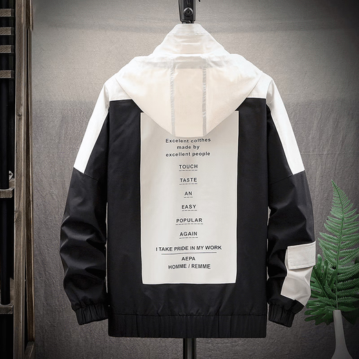 啄木鸟外套男士夹克春秋季新款轻商务休闲中青年男装连帽上衣服免烫抗皱 JK9902白色 不加绒 3XL （建议145-165斤）