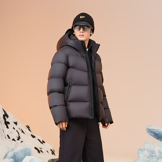 Govan schwarz-goldene Gänsedaunenjacke Lei Zongs gleiche Funktion 4.0 Five Grid neue kurze Herren-Daunenjacke Haute Couture Ritter schwarz L