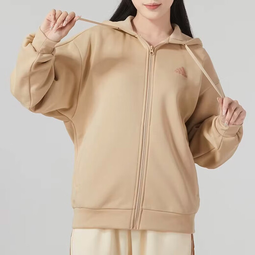 adidas阿迪达斯女子WORD FZ HOODIE加绒运动休闲连帽夹克外套IK9893 IK9893 L
