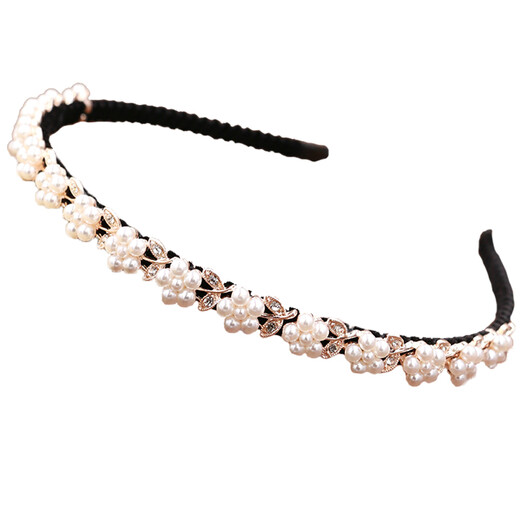Rongxia headband women's headband alloy imitation pearl diamond headband wrapped cloth non-slip temperament hairpin children and girls hair accessories flower style