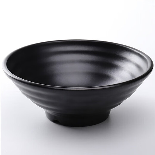 
Enjoyment with black frosted melamine ramen bowl customized rice noodles bowl plastic snail noodles bowl soup bowl Japanese noodle bowl noodle shop 1105 (10.5 inches)