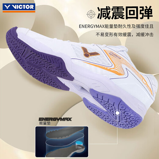 Victor Victor Badminton Schuhe P9200td Männlich und Frauen in den letzten Anti-Rutsch-Schuhen leichte und atmungsaktive Sportschuhe 9200TD Weiß und Blau/Am Schuhtasche + Socken 46 (300 mm)