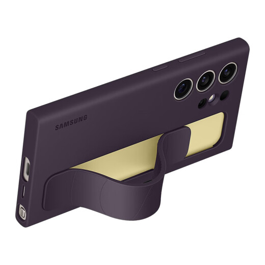 Samsung (SAMSUNG) Galaxy S24 Ultra original vertical wrist strap protective case mobile phone case original mobile phone case multi-functional protective cover dark purple