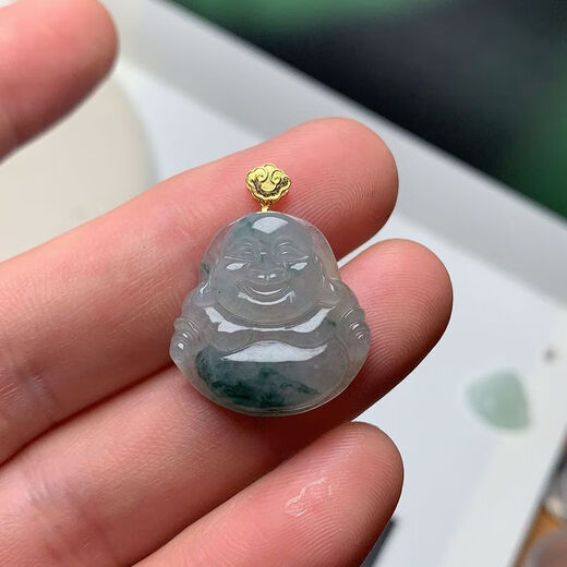 DL 1998 Fat Donglai same style 18k plated universal buckle gold auspicious cloud Buddha Goddess of Mercy Ruyi small pendant jade pendant buckle pendant diy Ruyi buckle