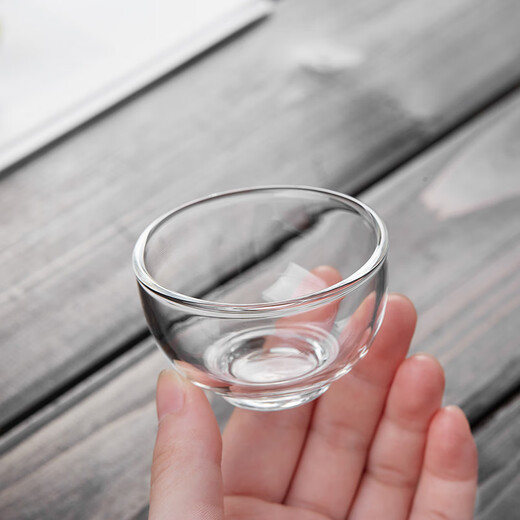 Lvchangming Tea Cup Glass Master Cup Thickened Cup Heat-resistant Tea Cup Personal Kung Fu Tea Cup Small Tea Cup 70ml 6 Count