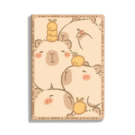 忽风可爱卡皮巴拉适用苹果ipad2020保护壳2021 10.2寸笔槽mini6平板保护套三折air4第八代Air2/3 9.7英 N14380阿尼亚三折式笔槽款送钢 iPad Air4/Air5(1