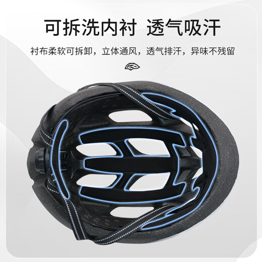 Peak Cycling Helmet Mountain Bike Road Bike Bicycle Helmet Men's and Women's One-piece Safety Hat Black and White Gradient