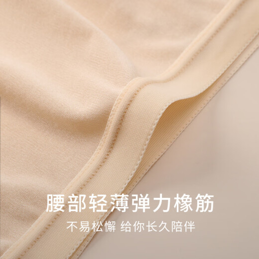 金三塔内裤女真丝桑蚕丝氨纶高弹透气中腰三角内裤 肤色1105 L