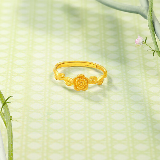 Saturday Fu 5G Craftsmanship Confession Rose Gold Ring Girl Birthday Gift Price A0113011 Live Mouth No. 14 Approximately 2.23g