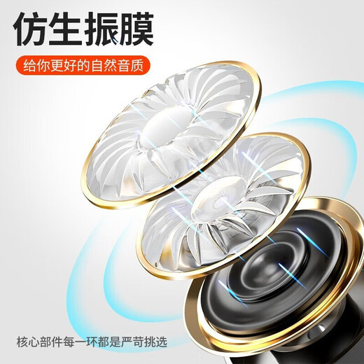 Shengli wired headphones semi-in-ear wire controlled 3.5mm interface suitable for computers, laptops and mobile phones wired headphones