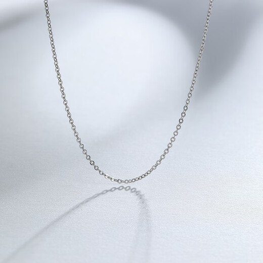 Saturday Fu PT950 platinum necklace women's O-shaped chain plain chain B059899 about 2.53g 45cm birthday gift