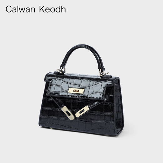 CALWAN KEODH新款2025包包女包凯莉包手提斜挎包单肩包轻奢生日圣诞礼物送女友 【黑色】小众百搭高级感气质实用走心女生闺蜜