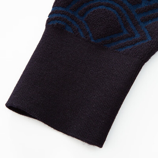 Dongbolini wool nylon warm navy blue presbyopic men's pullover round neck long-sleeved knitted sweater dark navy M 48