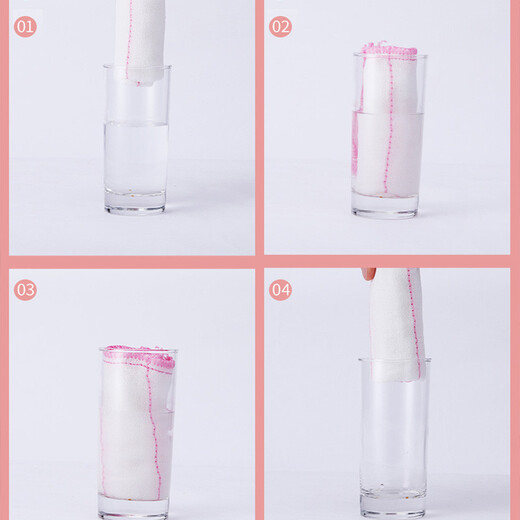 Camellia (CHAHUA) dishcloth, scouring pad, sandwich cotton, dishwashing towel, absorbent, clean, eight layers thickened, 2 packs, 6 pieces in total