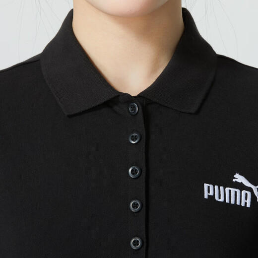 彪马（PUMA）女装运动套装25夏新款舒适透气polo衫短袖T恤宽松五分裤 两件套 630564-01+692479-01 XS