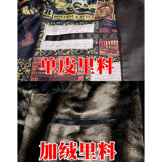 Chaqueta de cuero Luo Meng Chaqueta de cuero engrosada de terciopelo de otoño e invierno para hombres Chaqueta de papá para hombres de mediana edad y ancianos Terciopelo negro L (175)