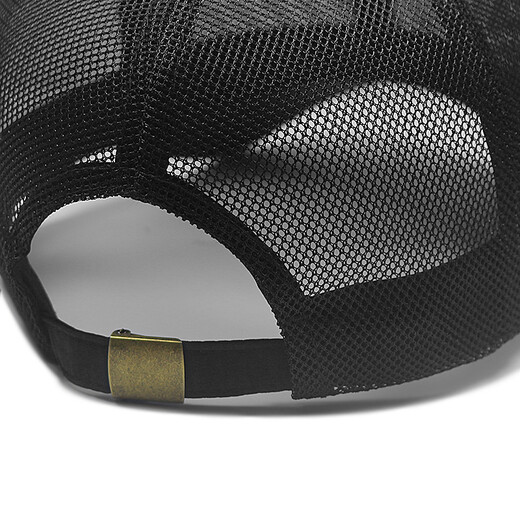 BuyYii hat men's large-size summer net hat breathable plus large baseball hat big head circumference summer sun protection sun hat YSM-87 black XL super large size (about 61-65cm) take caution