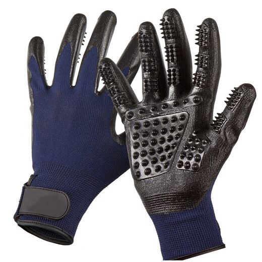 Hanhan Paradise pet dog bath brush bath glove artifact medium and large dog bath to remove floating hair comb massage gloves black