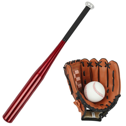 HUA SHIMENG Baseball Set Children's Youth Baseball Bat Baseball Gants Baseball Bat Training Praging Pitching Utiliser le baseball trois pièces (Brown)