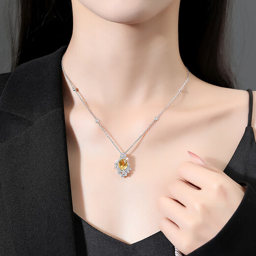 Muye Natural Colored Treasure Citrine Necklace Yunpo Chenxi Necklace Niche Exquisite Original Design Necklace Yunpo Chenxi Necklace