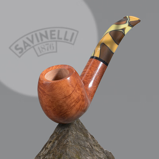 
Sharphan (SAVINELLI) Italian heather pipe whiskey flavor P467 hand filter imported high-end pipe gift [677 bucket type brandy bend bucket large size]