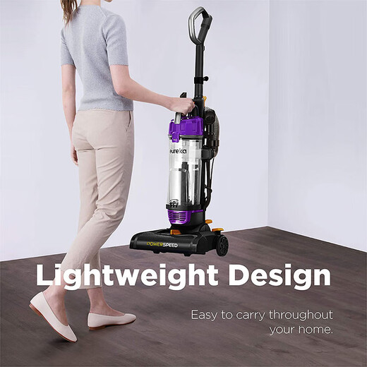 EUREKANEU182B PowerSpeed Bagless Upright Vacuum Cleaner Powerful Vacuum 2.6L Extra Large Capacity Purple