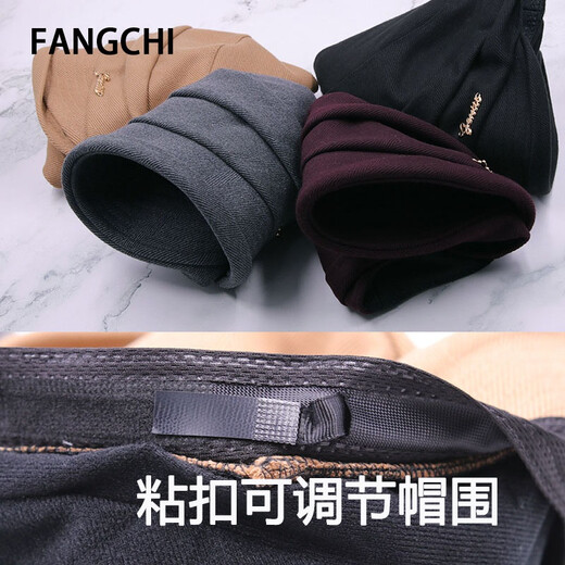 Fangchi Spring and Autumn Travel Sun Protection Hat Korean Retro Peaked Hat Women's Autumn Fashion Versatile Flat Hat Elegant Casual Hat Japanese Lady Mom Hat Women's Sun Hat MXM-648 Black One Size (54-58cm) Adjustable