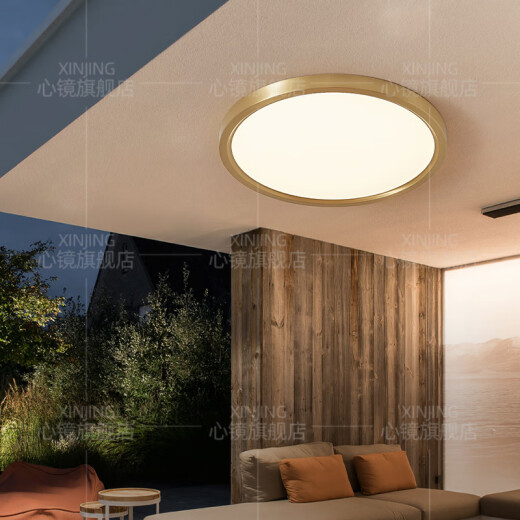 Herzspiegel Vollkupfer Decken Deckenleuchte Villa Gate Ultra-dünn vordere leichte Außengangsbalkon Lampe Moskito-vorgeschützt