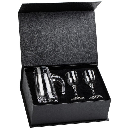 Katav white wine glass dispenser set lead-free crystal glass with graduated wine glass bullet cup Maotai cup spirit glass 1 pot 100ml + 2 cups 15ml