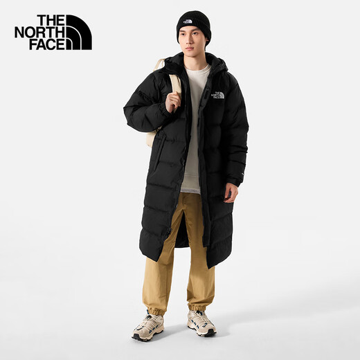 The North Face北面羽绒服男户外700蓬鹅绒中长款保暖外套832J 黑色/4H0 XL