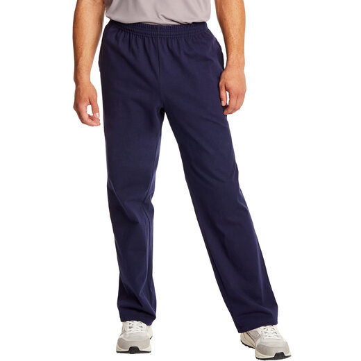 HANES Essentials sweatpants men's cotton knitted pants with pockets navy blue small