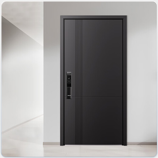 Oudile NUEVA Clase A Puerta de entrada de la puerta de seguridad + Bisagra de fundición oscura + Cabezal de puerta elevada oculta + Costa Lock Mechanical Lock Mechanical Lock 2150*1050/2250*960