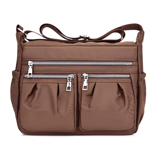 QUEENJOY multi-functional shoulder cross-body bag for women nylon Oxford cloth large capacity middle-aged women's bag mother bag mommy bag red