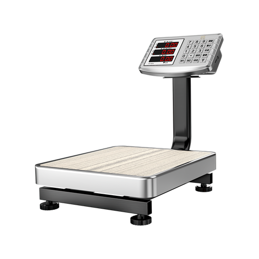 ZHIZUN electronic scale for weighing goods, commercial scale for business, small high-precision 60kg electronic scale for stalls, waterproof scale for selling vegetables and fruits, express foldable small floor scale, red letter display, 60kg, indoor/elderly use