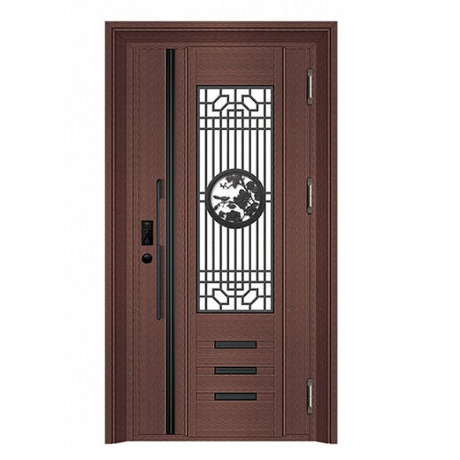 Qinkai Korean style door ventilation door 304 stainless steel single door thickened entry residential area single push-pull entry door security door style 7 201