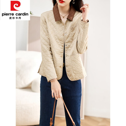 
Pierre cardin European short jacket for women middle-aged 2025 autumn and winter new European products sewn diamond thin cotton jacket clamp Juncao color 3XL 143Jin [Jin equals 0.5 kg]-155Jin [Jin equals 0.5 kg]