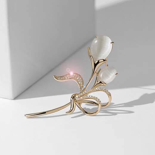 SENDME Calla Lily Brooch Women's Corsage Pin Casual Blazer Birthday Gift for Girlfriend Tulip Flower Brooch