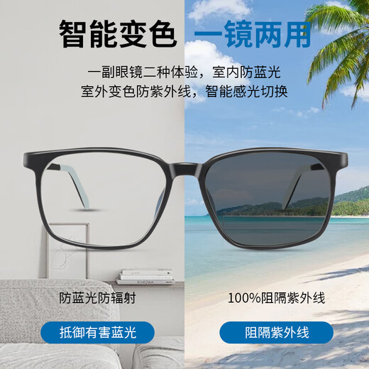 Gameking anti-blue light glasses men and women radiation-proof glasses unrestrained eye frame flat light glass 3388 black anti-blue light gray