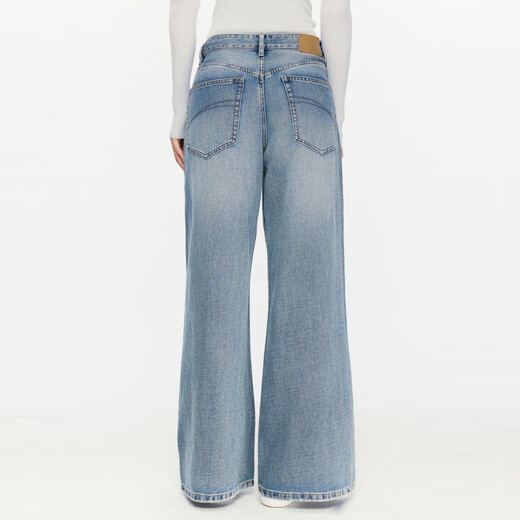 Jnby/Jiangnan Buyi [ESG] Spring y otoño Denim Pantalones sueltos de pierna ancha retro conmutando 5o9e12530 093/verde y gris s