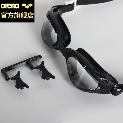 Arena imported swimming goggles professional anti-fog large frame large field of view high definition swimming goggles fitness training swimming equipment men and women AGL1100E-SMBK black