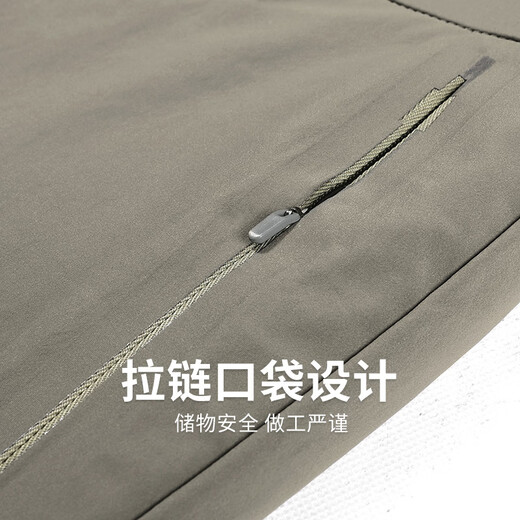 Tanzen mit dem Wolf [Schnelltrocknen] Casual Shorts Herren 2025 Sommer Neue Reißverschluss Tasche Vierseitig elastische atmungsaktive Fünf-Punkte-Hosen 4035 Khaki 701 32