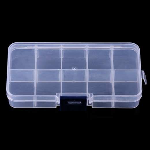 HENGJIA/Hengjia 10-grid 3-grid plastic transparent storage box fishing gear accessories box portable box wholesale 10 Gluya box (12.8*6.6*2.2cm-31g Ship according to the picture