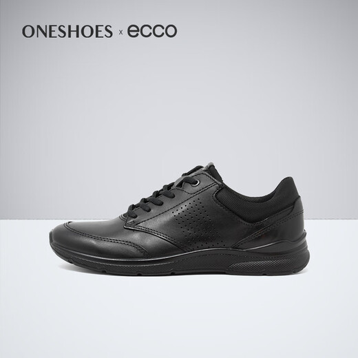 ECCO men's shoes autumn comfortable lace-up breathable men's sports and casual leather shoes black walking shoes 511734 overseas direct mail 51052 41
